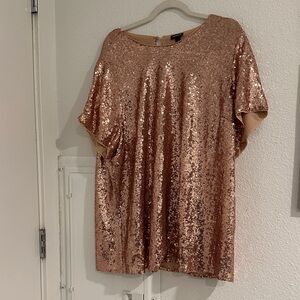 Torrid Shimmering Rose Sequin Top